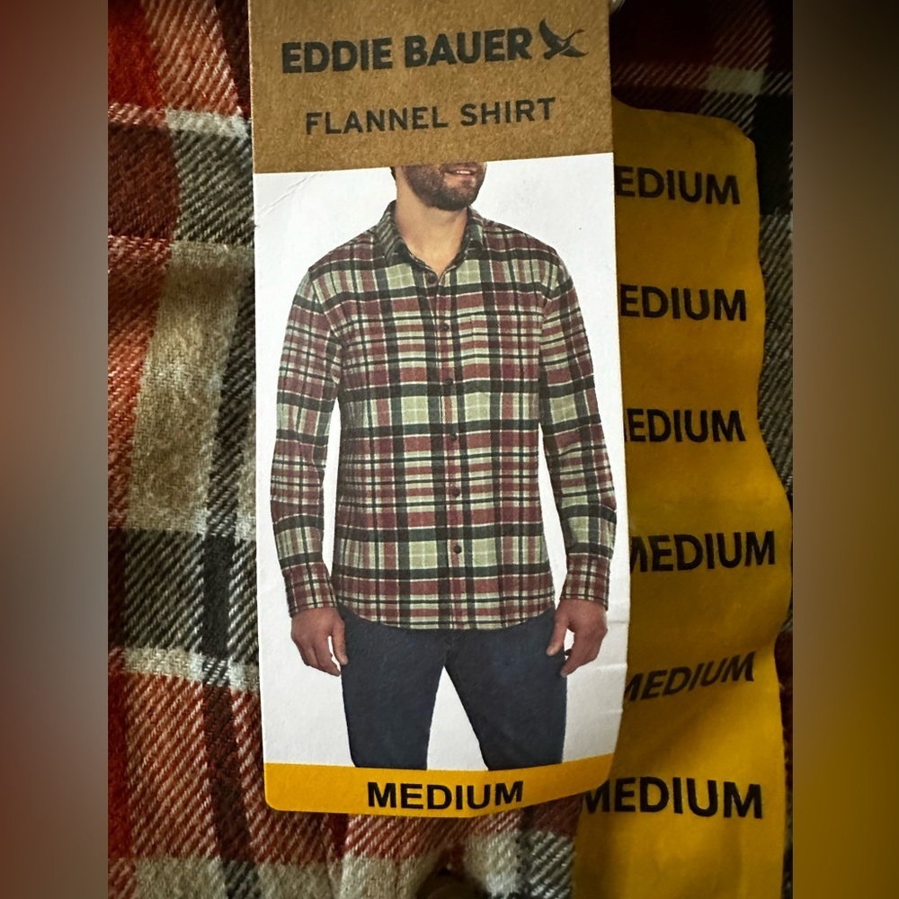 NWT Mens Eddie Bauer Flannel Shirt - Picture 4 of 6